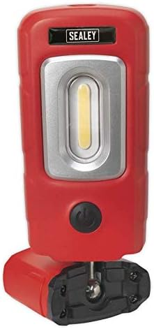 Sealey LED3601R 2W ​​360 ° 3W COB + 1W LED punjiva litij-polimerna inspekcijska svjetiljka, crvena