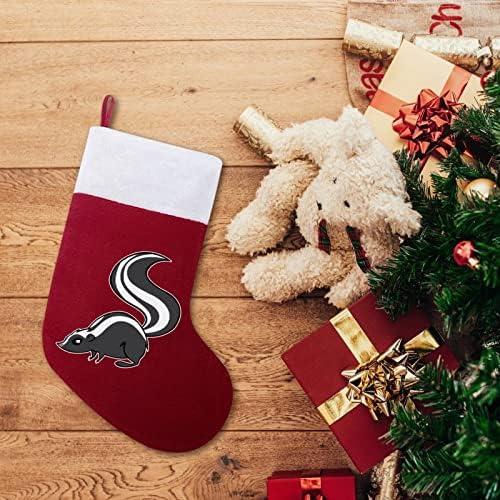 Nestašna skunk božićna viseća čarapa čarapa za božićno drvo kamin odmor za odmor dekor kuće