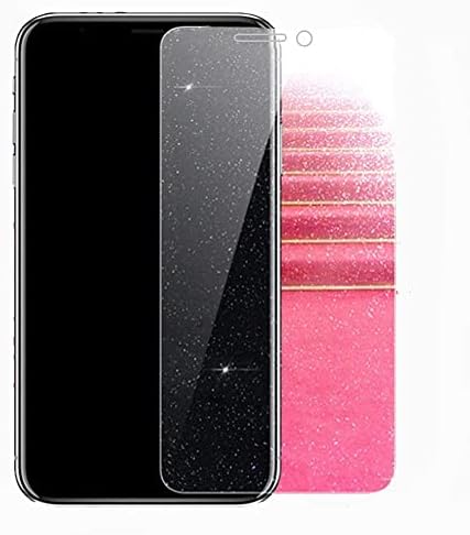 Wirixsyd 2PCS Svjetlosni zaslon zaštitno odijelo za iPhone 14 Pro, Diamond Bling Shiny Pjenušavo utično staklo odijelo za
