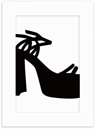 Dithinker crne ženske visoke potpetice obrisa uzorka radna površina foto okvira Slika prikaza Uvjeravanje umjetnina slika
