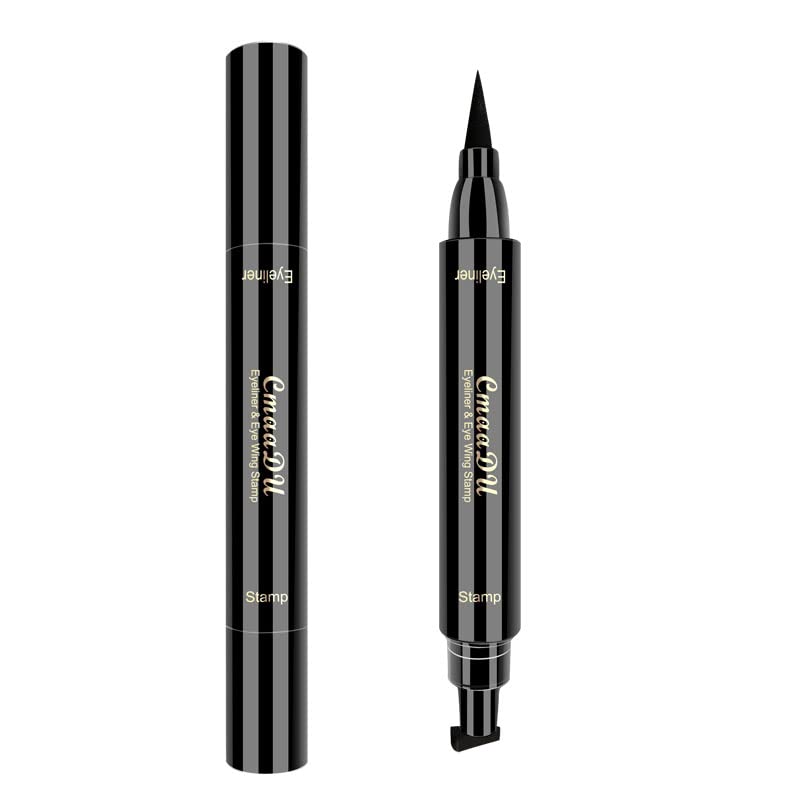 Profesionalna crna olovka za oči 2 u 1 za šminku, vodootporna dugotrajna tekuća olovka za oči