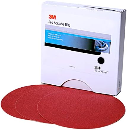 3m crveni abrazivni Stikit disk, 01117, 6 in, 40, 25 diskova po kartonu, bijelo