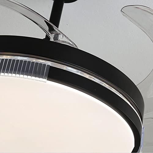 Lisusut akrilna stropna ventilatorska svjetiljka LED Trichromatic zatamnjenje ventilatora luster Moderni dom daljinsko upravljanje