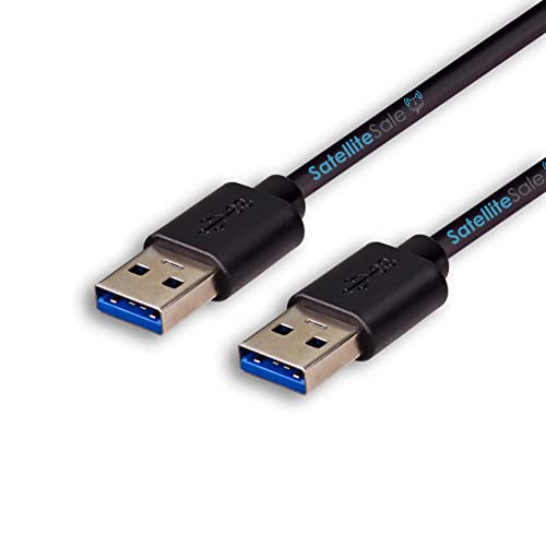Satelititale Digitalni USB 3.0 podatkovni kabel muški muški tip A Superspeed 5Gbps Universal Wire PVC Crni vrpca 6 stopa