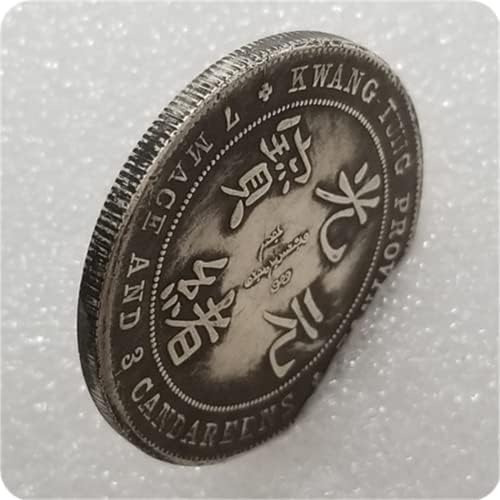 Kocreat Kopija Qing dinastija Kwang-Tung provincija Loong Coin China Silver Dollar-Foreign Suvenir Coin COINK COINBO HOBO