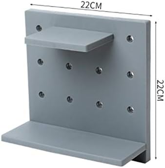 Xjjzs zidni stalak za skladištenje ploča s rupama s rupama plastična rupa zidna polica Organizator kuće pribor za zid deko