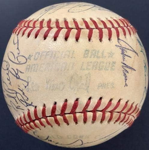 1981. Oakland A -ov tim potpisao je bejzbol Rickey Henderson Billy Martin Auto JSA LOA - Autografirani bejzbol