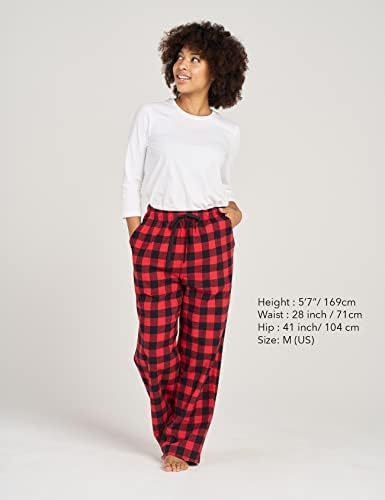Ženske pidžama hlače, udobne pidžama hlače za spavanje, džepovi, Flanel, 974 / runo, 9109