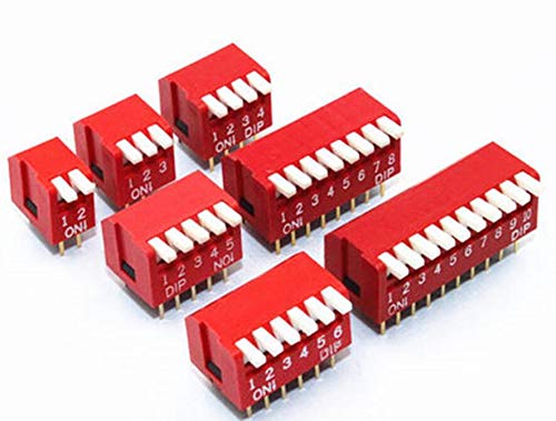 10 kom./lot Modula bočnog prekidač pomičnog tipa 2P 3P 4P 5P 6P 8P 10P 2,54 mm Way switch DIP Crveni prekidač koraka Crveni