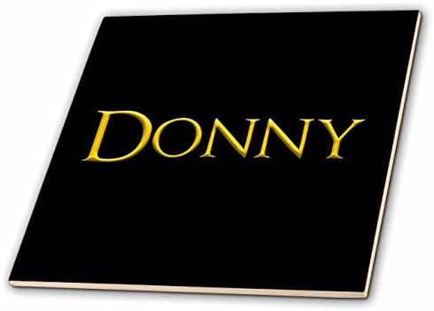 3drose Donnie popularno je ime za dječaka u Americi. Žuta na crnim amajlijskim pločicama