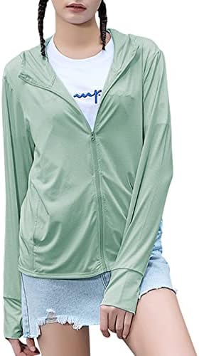 Zando UPF 50+ lagana jakna Zip Up Majice za zaštitu od sunca Brza suha UV zaštitna odjeća košulja dugih rukava