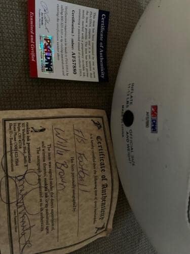Willie Brown Auto je potpisao autograpd Autographed PSA/DNK nogomet NFL America Ball - Autografirani nogomet