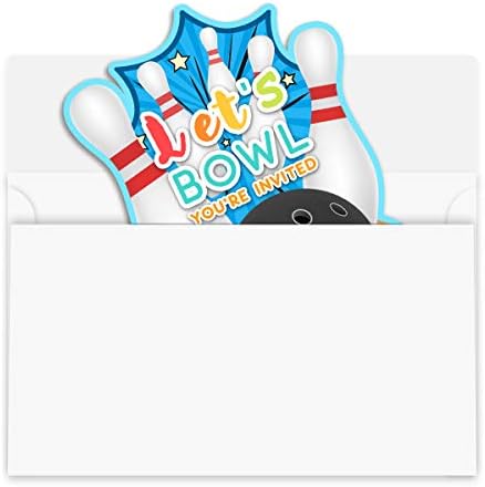 30 pozivnica za rođendansku zabavu u kuglani s omotnicama-reverzibilne pozivnice za popunjavanje u obrascu