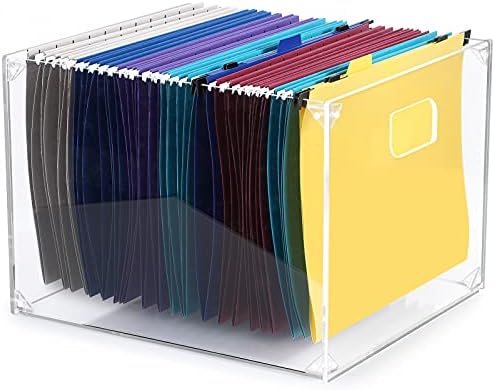 2-dijelni set visećih organizatora datoteka s ručkama Akrilna viseća kutija za organizatore datoteka Prozirni držač za mape