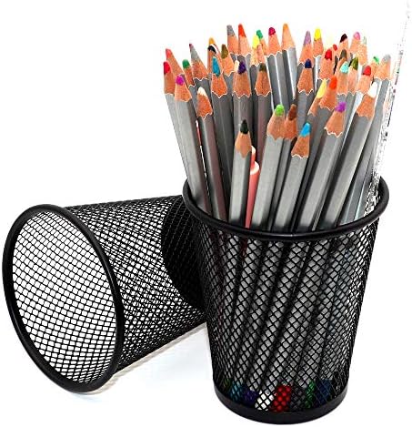 4 Držač olovke Metalne mrežice držača olovke Okrugli oblik olovke za stol za uredske žičane mreže Organizator kontejnera,