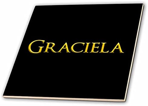 3droz Graciela popularno je žensko ime u Americi. Žuta na crnoj poklon pločici