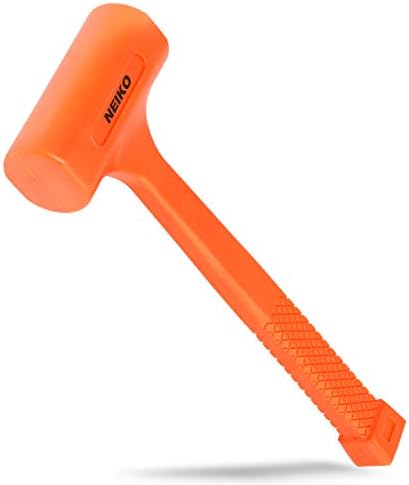 Jackhammer od 4 lb., neon narančasta | jednodijelna | Karirana ručka / otporna na iskre i odskoke