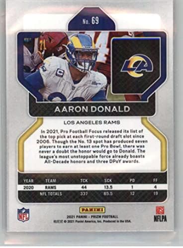 2021 Panini Prizm 69 Aaron Donald Los Angeles Rams NFL nogometna trgovačka karta