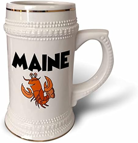 3Drose Smiješno cool stanje Maine s premještanjem i putovanjima jastoga - 22oz Stein šalica