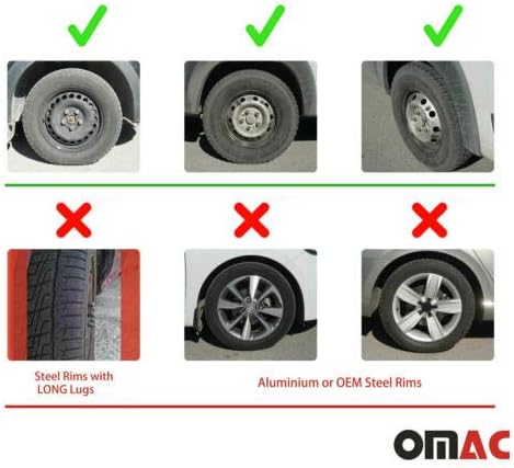 OMAC 15 -inčni hubcaps za nissan matt crno i tamno plavo 4 PCS. Poklopac naplataka na kotači