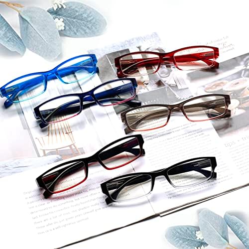 Joschoo 6 Pack za čitanje naočala Plavo svjetlo blokiranje za žene ， Računalni čitatelji modnih okvira za naočale protiv