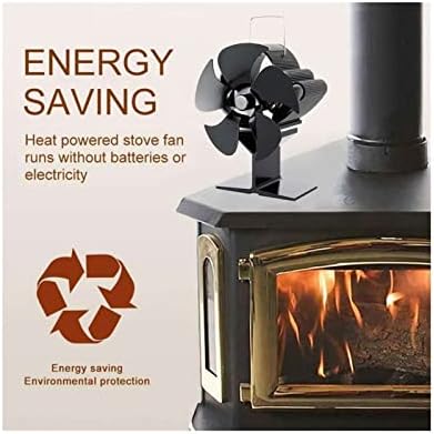 Kamin s 5-kaminskim ventilatorom i plamenikom na drva ekološki tihi ventilator za dom učinkovita raspodjela topline
