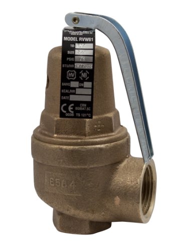 Brončani sigurnosni ventil serije 10-600, topla voda serije 60psi, priključak 1-1 / 4 inča