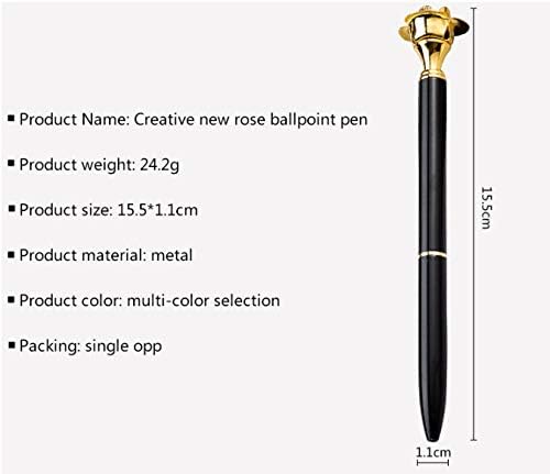 Jydqm 8pcs Prilagođen vlastitim logotipom dijamantnim olovkom olovke ruža zlatna olovka