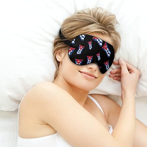Kuba zastava Sleep Eye maska ​​za oči za oči s podesivim remenom zavenjivačima za putovanja aviona