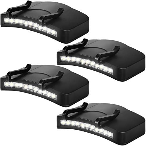 4 komada Hat Clip Light 11 LED rotabilna klipna svjetla za kapice Svjetla na šeširu Vodootporna LED ultra svijetla svjetiljka