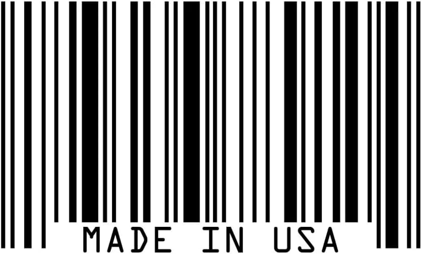 Napravljeno u SAD -u naljepnica za barkod, samo -ljepljivi vinil JDM mrzitelji UPC America - C093 - 6 inča ili 15 centimetara
