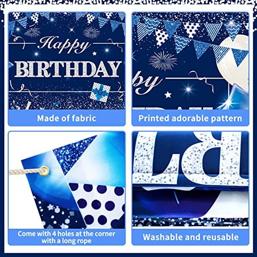 Mornarsko plava pozadina Sretan rođendan banner plava velika sjajna pozadina sretan rođendan znak natpis Sretan rođendan
