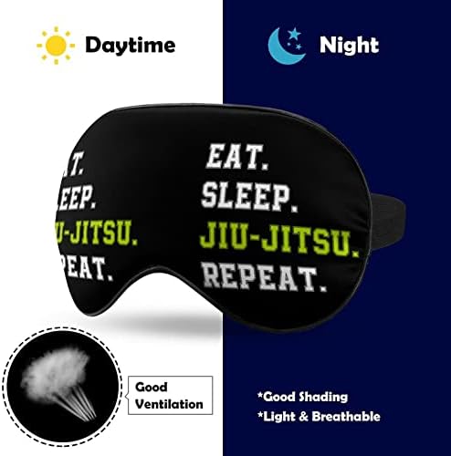 Jedite spavanje jiu-jitsu Ponovite masku za oči za spavanje zamračenje noći povez s očima s podesivim remenom za muškarce