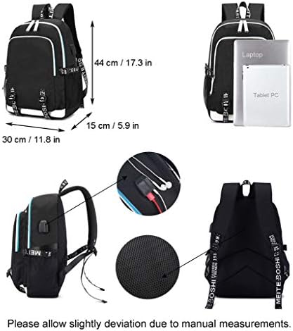 Wanhongyue Souleater Anime ruksak Schoolbag Laptop Ruksak s USB priključkom za punjenje i priključnicom za slušalice /5