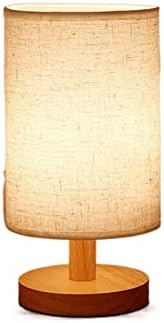 Jjry stolna svjetiljka drvena klasična stolna svjetiljka kreveta noćna lagana zaštita očiju punjiva radna svjetlost s nijansom