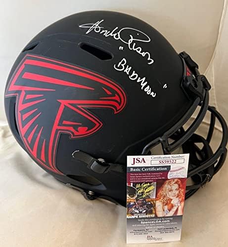 Andre Rison potpisao je kacigu s natpisom s natpisom s natpisom s natpisom s NFL kacigama s autogramima igrača