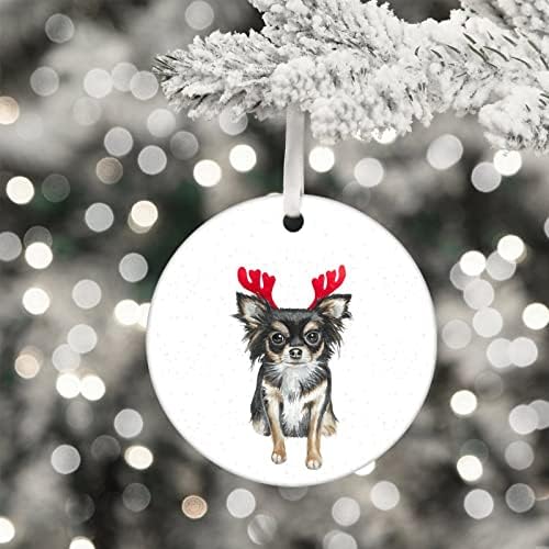 Kućni ljubimac s božićnim ukrasima od jelenskog roga, keramički ukras za pse Sretan Božić, ukras za pse od jelenskog roga,