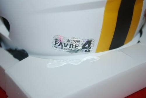 Brett Favre Green Bae Packers potpisao je Minideck kacigu s hologramom Radtke 1-NFL mini kacige s autogramom