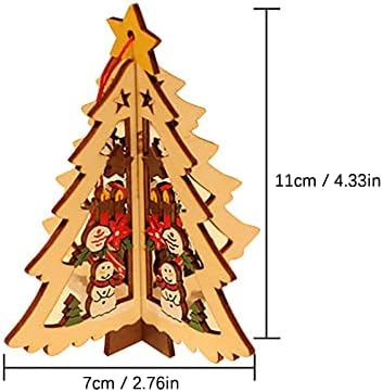 NSQFKALL Božićni ukrasi Pet šiljastih ukrasa Zvjezdane zvone božićno drvce prozor za rezbarenje drva privjesak božićni kuglični