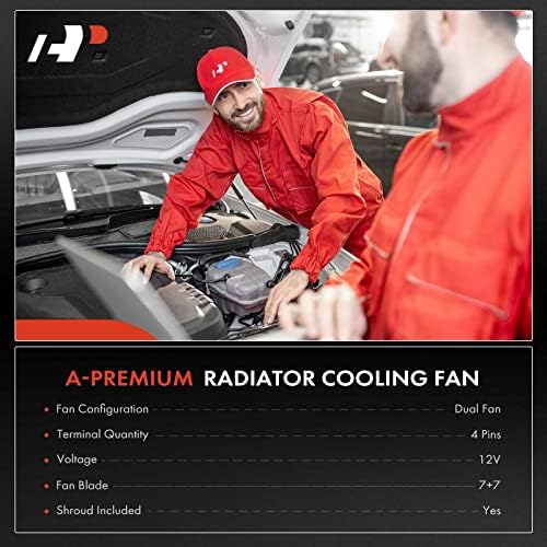 A-premium motor radijator hladnjaka ventilatora Kompatibilno s Ford Fusion 2013 2014 2015 2017 2018 2019 2020 2.0L
