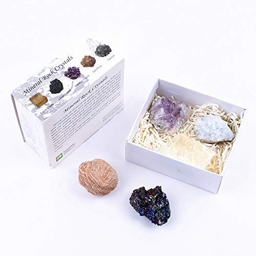 CXD -GEM mineralni stijeni kristali poklon kutija dragulj zacjeljivanje energetskog kamena kolekcija - nepravilni oblik kamena