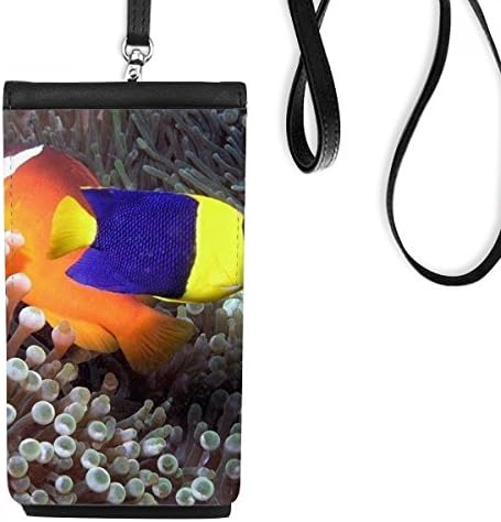Ocean anemone riba priroda slika telefonska torbica za novčanik viseće mobilne vrećice crni džep
