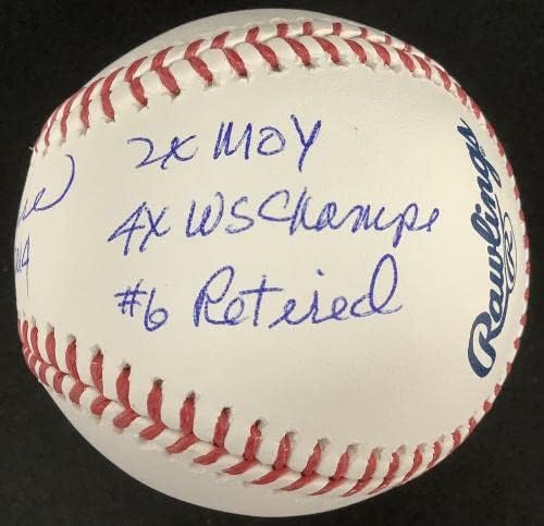 Joe Torre potpisao bejzbol RDM Manfred NY Yankees Autograph Stats Natpis Hof JSA - Autografirani bejzbol