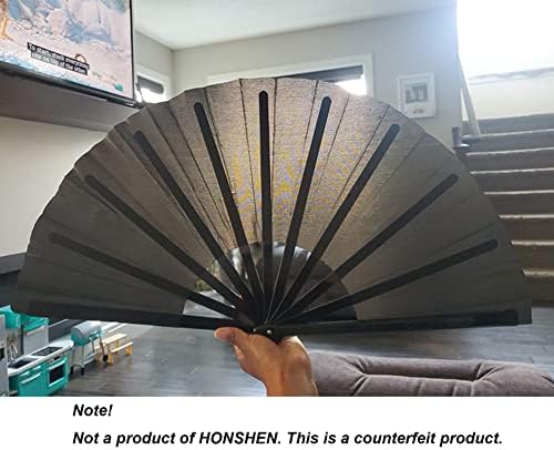 Sklopivi ventilator Crni Veliki ventilator Kineski kung fu tai chi ručno držeći plastični-nilanski sklopivi ventilatori za