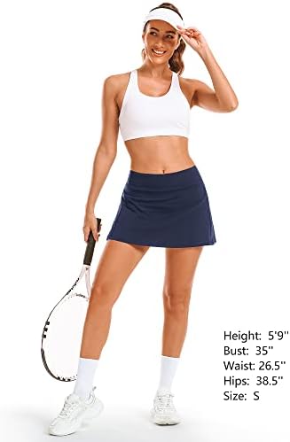 Ženske teniske suknje za golf s visokim strukom i džepovima unutarnje sportske kratke hlače s visokim strukom