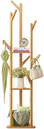 Bambusov stalak za odlaganje i stalak za kuke, prijenosni stalci za odjeću, posteljinu i kišobrane, samostojeći ulaz-175.35