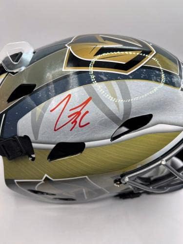 Logan Thompson Vegas Golden Knights potpisao je autogram golmanske maske u Mumbaiju-NHL kacige i maske s autogramima igrača