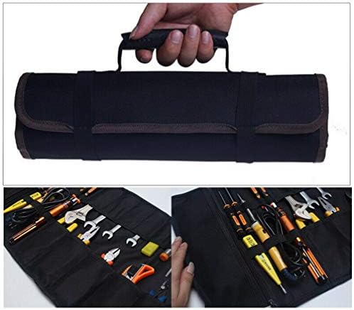 Lioobo platno za odlaganje vrećice crni džepni alat Organizator ključ za čekić dlijetovi odvijač kotrljanja vrećica za vrećicu