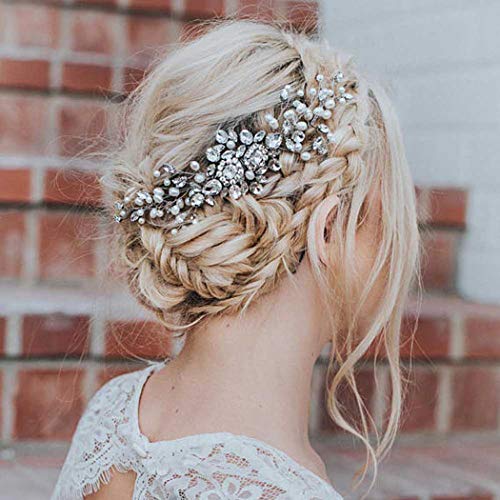 Mladenkina vjenčana češalj za kosu s kristalno ukrašenim kristalima biserno pokrivalo za glavu Dodaci za vjenčanu kosu za