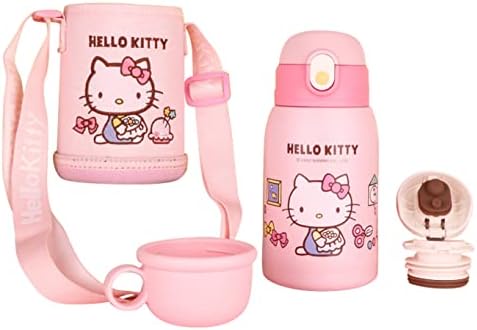 Svakodnevni užici Sanrio Hello Kitty nehrđajući čelik Izolirana boca s dvostrukim poklopcima s šalicom, slamom i vrećicom